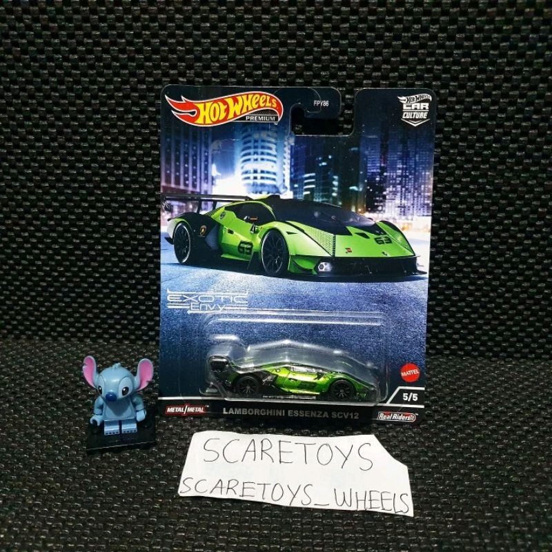 Hot Wheels Lamborghini essenza scv12 Hijau exotic envy premium