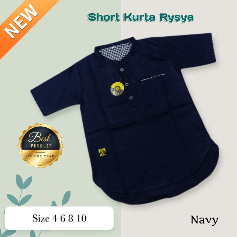 KEMEJA KOKO ANAK KEMKO UMUR 4-11TH ORI RYSYA COLLECTION BAJU KURTA LEBARAN LENGAN PENDEK MURAH KEKINIAN