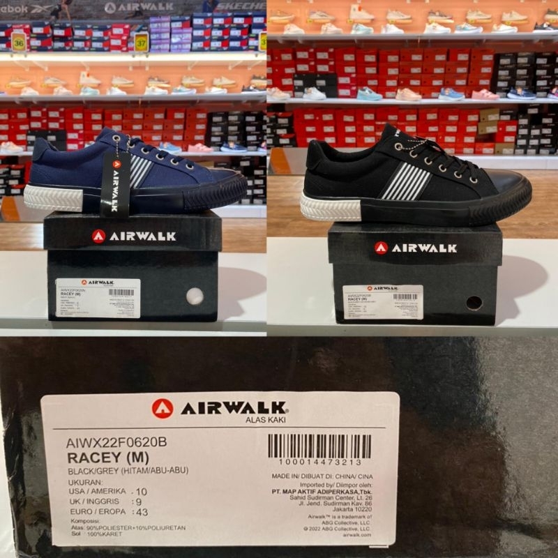 Sepatu Airwalk Racey Navy and Black Men's Shoes Original