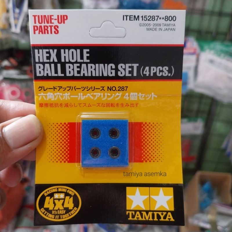 TAMIYA 15287 HEX HOLE BALL BEARING SET (4PCS)BEARING RODA TAMIYA