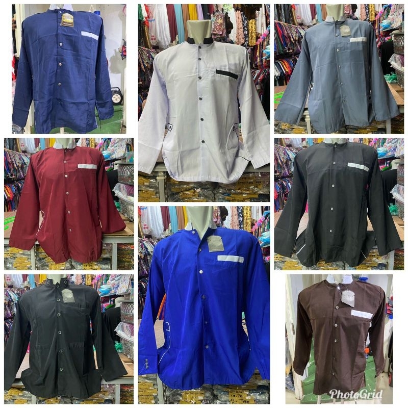 Baju jasko panjang / baju muslim pria / baju koko jasko / atasan muslim pria