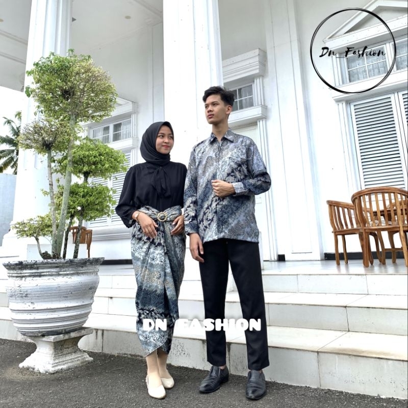 MOTIF CM2 ABU MIX NAVY/KEMEJA BATIK/KEMEJA BATIK COUPLE/KEMEJA BATIK ANAK/ROK LILIT BATIK/ROK PLISKET BATIK/BATIK TERLARIS