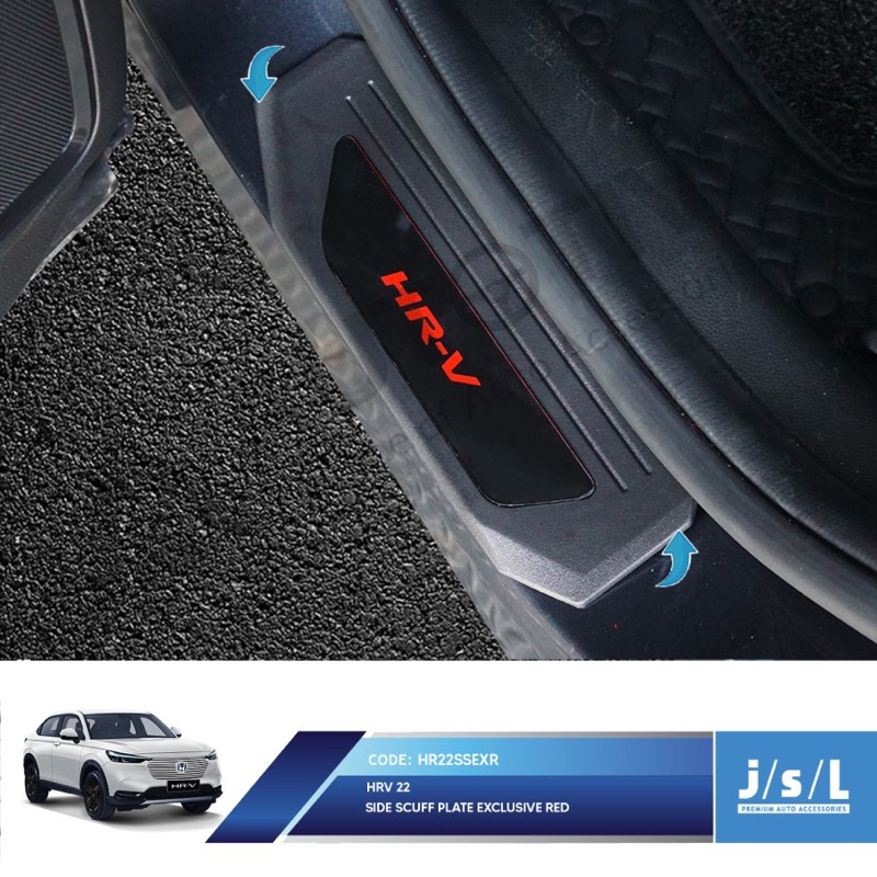 HRV 2022 2023 SILLPLATE SAMPING SIDE SCUFF INJAKAN PINTU MOBIL RED HONDA HRV