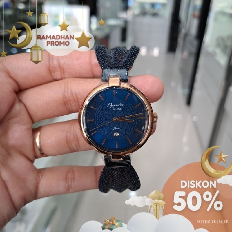 Alexandre Christie AC2872 AC 2872 Jam Tangan Wanita Stainless Steel Original & Garansi Resmi 1 Tahun