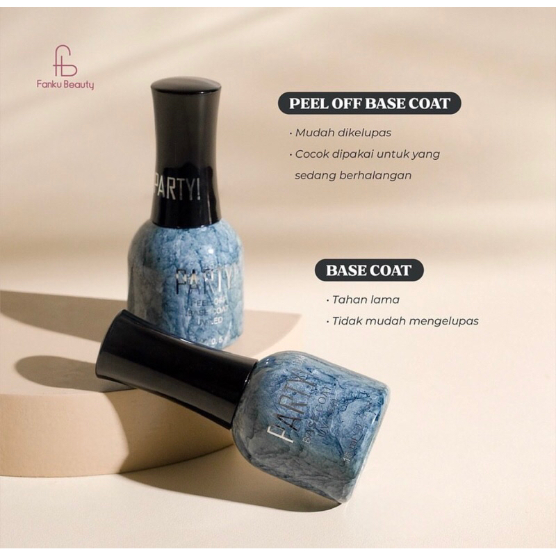 BASE COAT PARTY GEL HALAL - KUTEK BASE COAT PARTY - BASE PEEL OFF PARTY