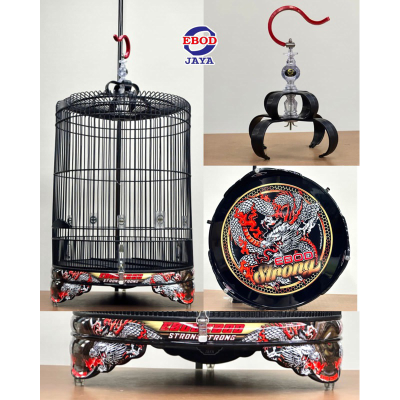SANGKAR KANDANG MURAI EBOD DECAL STRONG KLEM KOPER VARIASI BENING