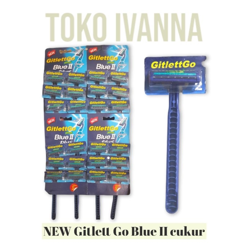 GitlettGo Alat Cukur Blue II Ultragrip NEW (1 Pcs)