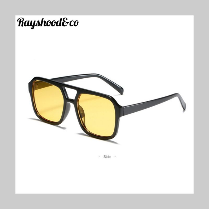 RK kacamata aviator Korean frame besar kacamata kotak besar retro hitam pria wanita termurah