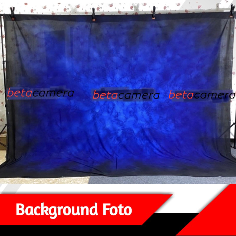 Kain Background Wisuda 2,5×3m Biru Hitam Abstrak / backgrond Foto Studio 2.5 x 3 meter Backdrop