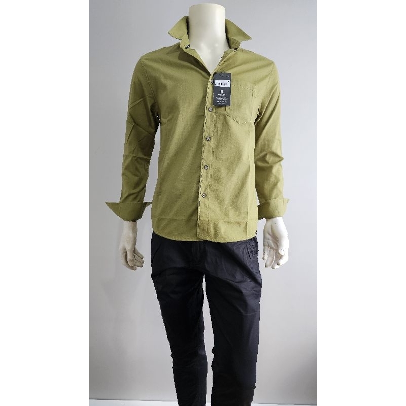 Kemeja Panjang Pria Lee Conti Hijau