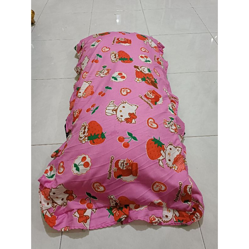 Sarung Bantal Cinta Jumbo Rumbai Panjang 100x50 Katun Murah