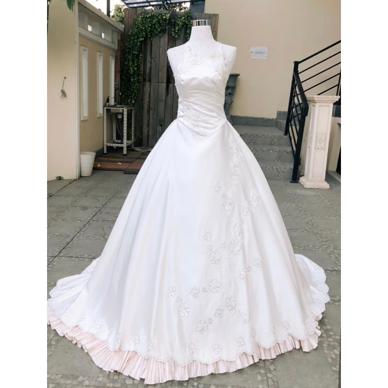 Wedding Gown Wedding Dress Gaun Pengantin Dress Pengantin Adjustable Second Bekas Preloved