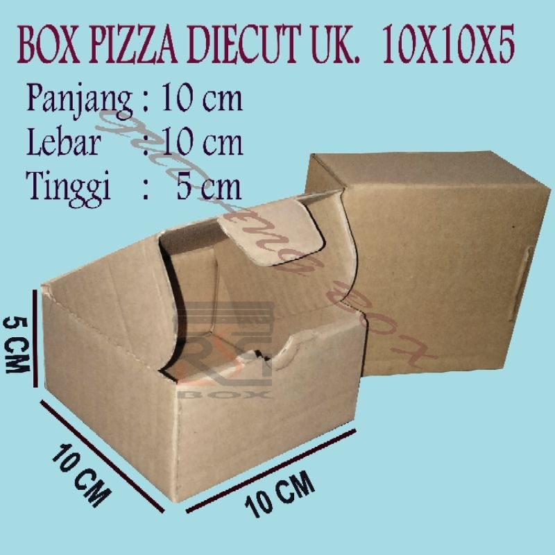 

Kardus diecut pizza uk. 10x10x5 Box online paket packaging murah