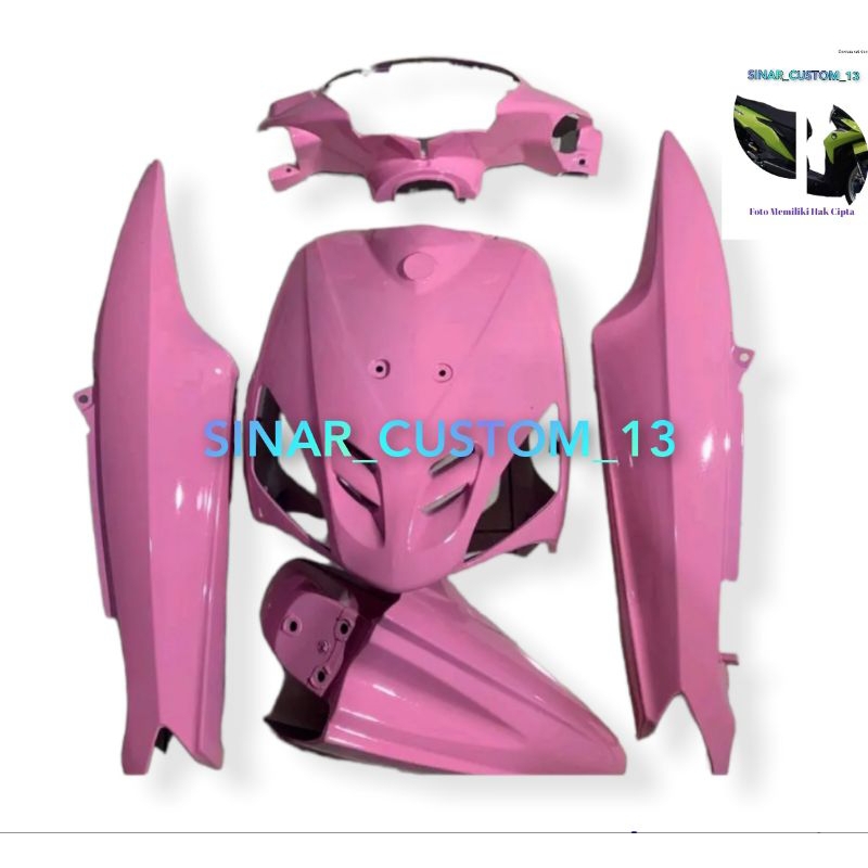 cover full bodi halus Yamaha Mio Sporty pink susu