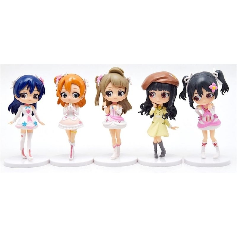 FIGURE LOVELIVE SUNSHINE CARTOON CARAKTER ANIME FIGURE SET 5 PCS CHIBBY LOVE - TOPPER KUE - ACTION FIGURE HIASAN