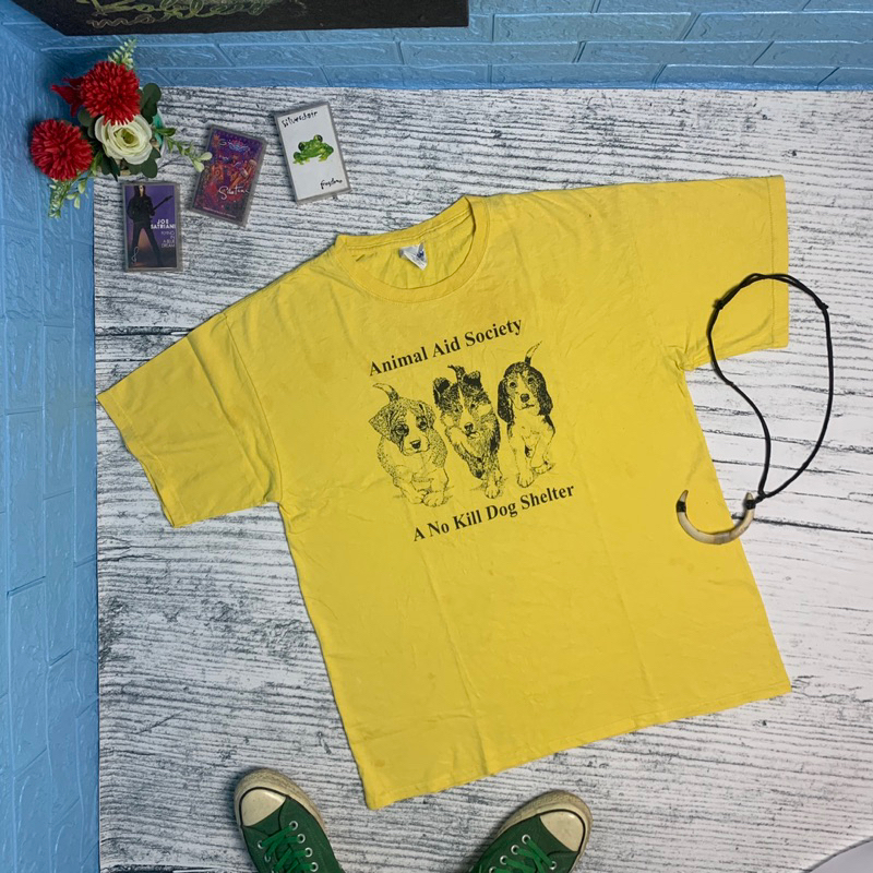 Jual kaos animal aid society kuning | Shopee Indonesia