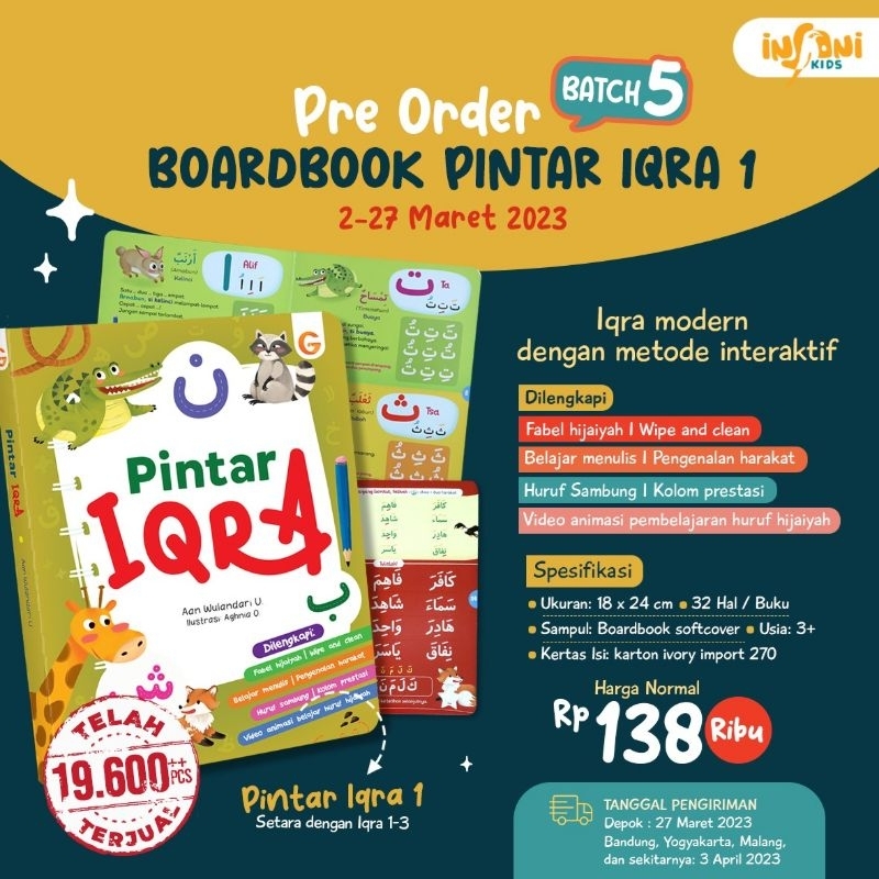 

Ready stok Board Book Pintar Iqro 1