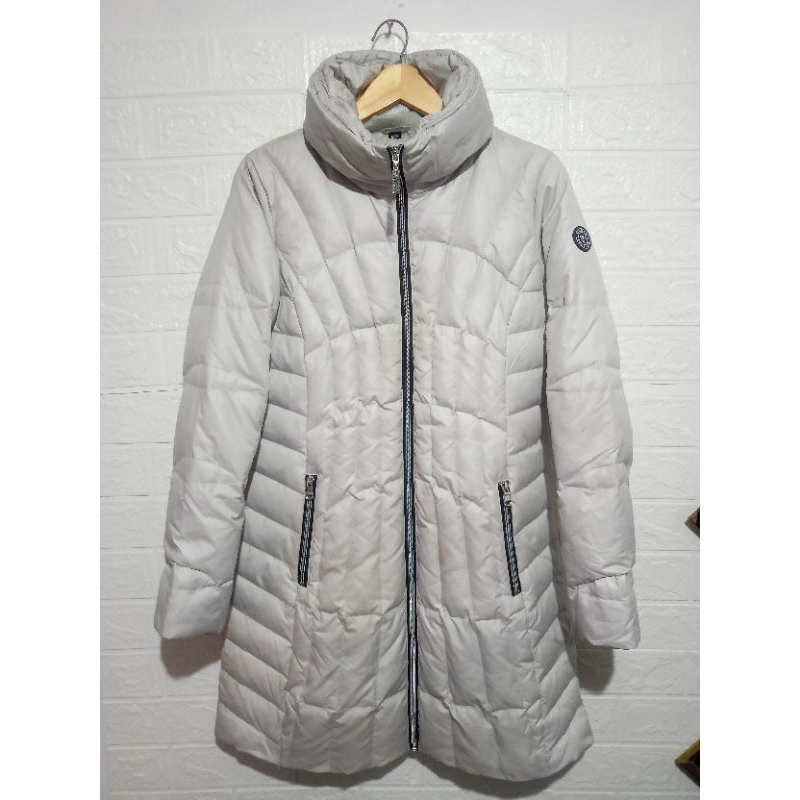 Guess ultralight down jaket long neck abu silver