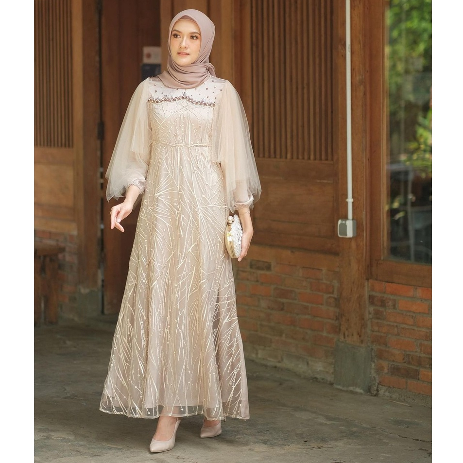 Luna Dress Brukat Muslim Jumbo XXXL Ld 120CM Ld 110CM Ld 100CM Brokat Lucia Dress Calista Maxi Premium Kondangan Kekinian Terbaru Lebaran Grosir Dres Pesta Tunagan Lamaran Pernikahan Resepsi Wisuda Seragaman Baju Lebaran Gaun Pesta Murah Konveksi Sage