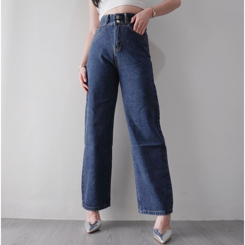 [LUXE.DLABEL] - Jeans 120 | Celana panjang Highwaist wanita Jeans import premium Jeans wanita polos ripped jeans High waist jeans wanita bkk Skinny Jeans High waist Baggy jeans Wideleg Jeans Kulot jeans Boyfriend jeans Wanita Kargo Jeans bangkok