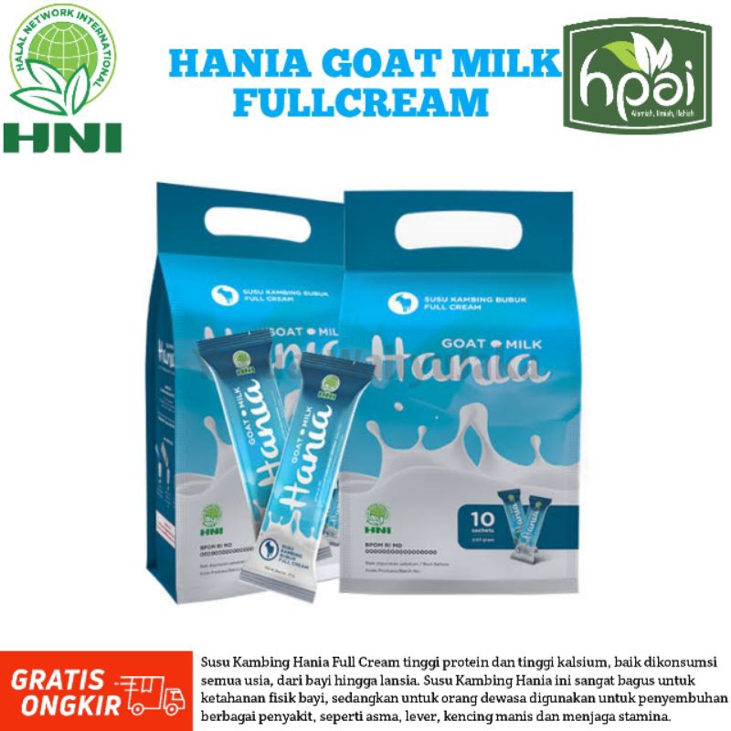 

(Bisa COD) Susu Kambing HANIA FULLCREAM 100% Susu Kambing Untuk Menjaga Ketahan Fisik Dan Penyembuhan Penyakit (HPAI)