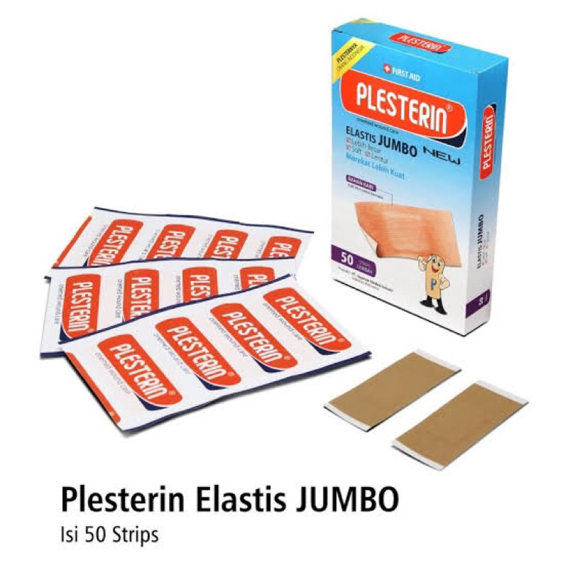 PLESTERIN JUMBO 50'S / PLESTERIN FIRST AID ELASTIC JUMBO ONEMED BOX ISI 50 PLESTER LUKA ONEMED