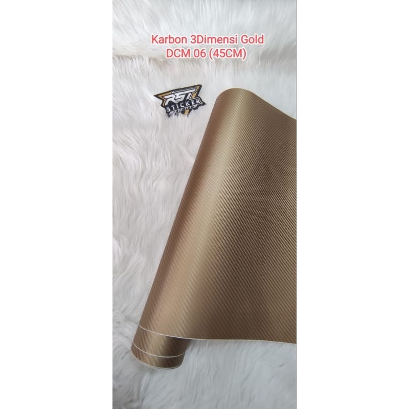 STIKER KARBON 3D GOLD SKOTLET KARBON GOLD 3D