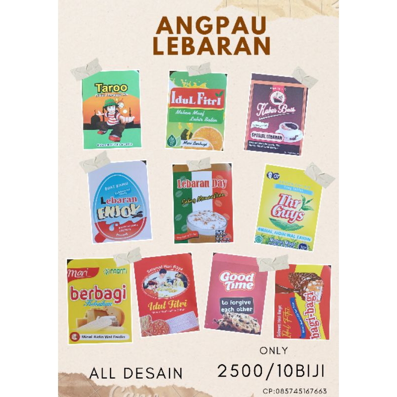 

Amplop Lebaran / Angpau Lebaran Snack (SUDAH LEM isi 10pcs) Beli 10 pack, GRATIS 1 pack desain random