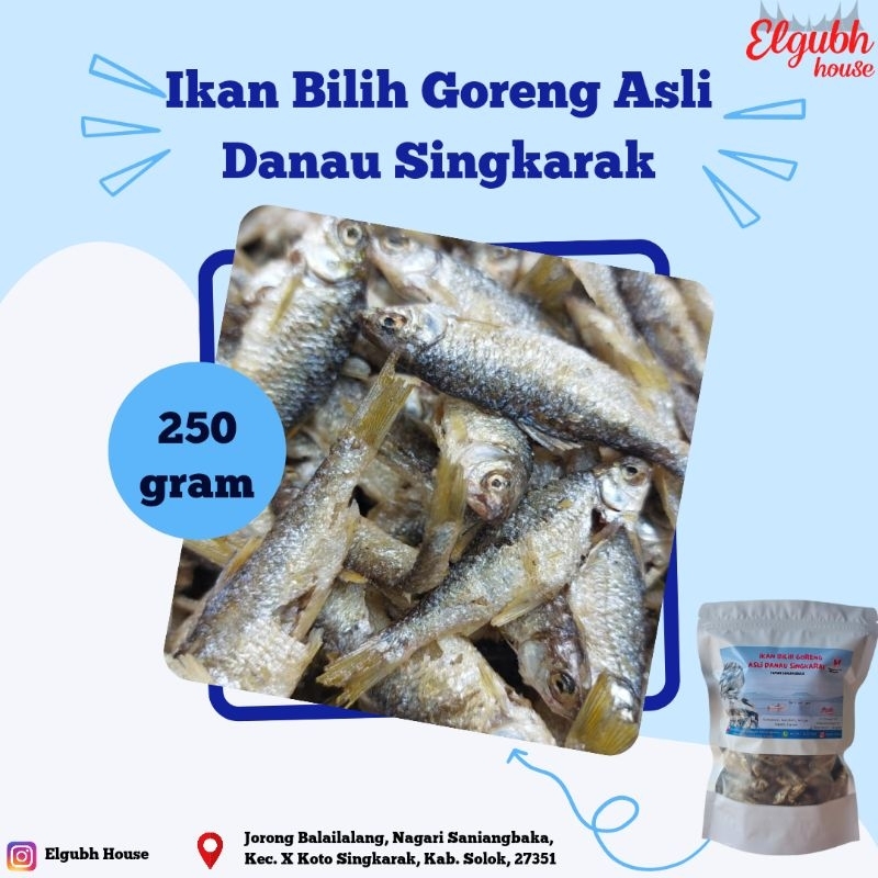 

250 GRAM IKAN BILIH GORENG ASLI DANAU SINGKARAK OLEH-OLEH KHAS MINANGKABAU SUMATERA BARAT ASLI SOLOK SANIANGBAKA