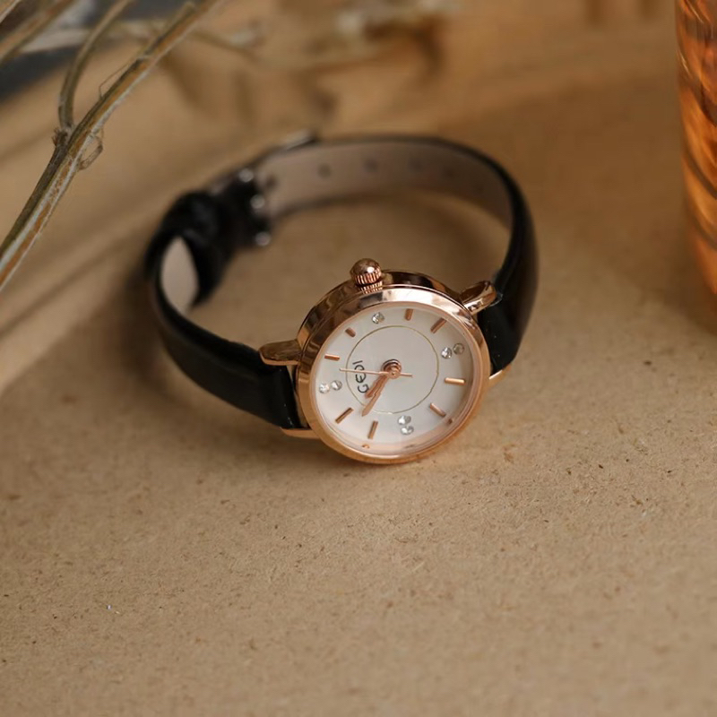 Jam tangan wanita GEDI TALI MINI kulit asli termurah bagus trend korea Import - Ulzzang