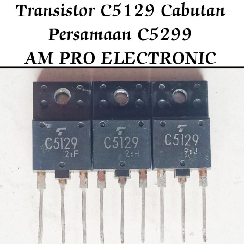 TR C5129 Persamaan C5207 C5299 C5387 Transistor Horisontal / Regulator Cabutan Original