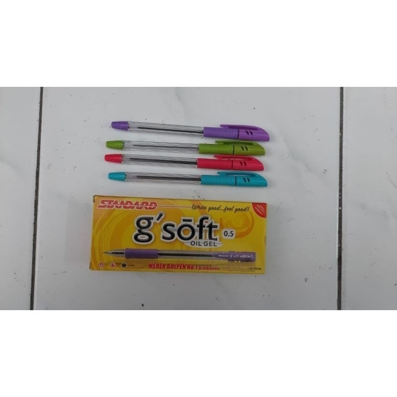 

[BOX ISI 12] PULPEN STANDARD G'SOFT 0.5 MM / BALLPOINT / BOLPEN GSOFT