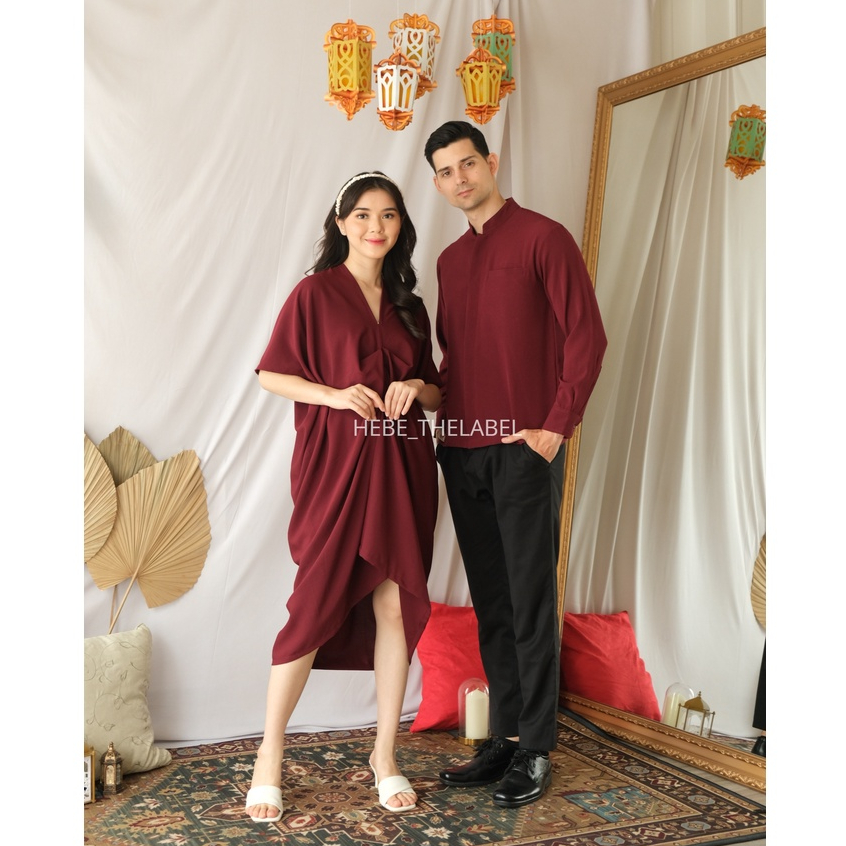 Samar Kaftan Available Couple &amp; Family Set Lebaran Ramadan Idul Fitri (HANYA DRESS)