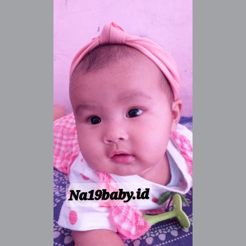 Bandana Bayi Simpul Ikat Headband Anak Perempuan 0-3 Tahun