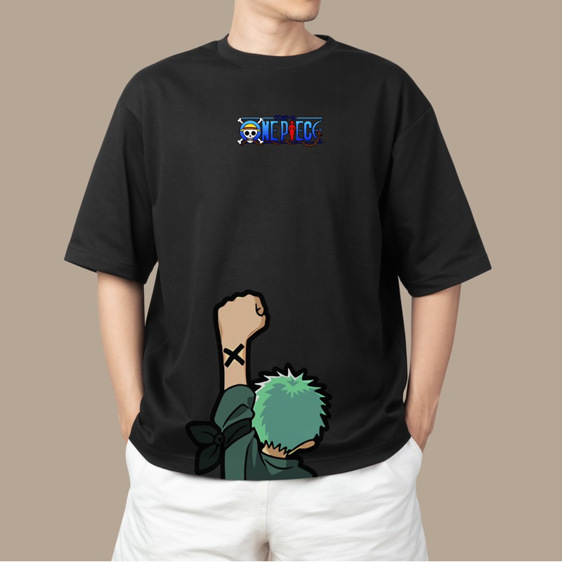 Kaos Oversize Pria One Piece Katun Combed 24s Premium| Kaos Anime | Kaos Oversize Luffy | Kaos Oblong