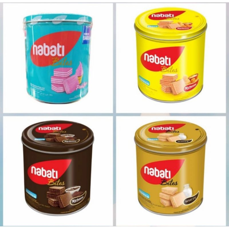 Wafer Nabati Kaleng 287 gr Rasa Keju / Coklat / Susu / Pink Lava
