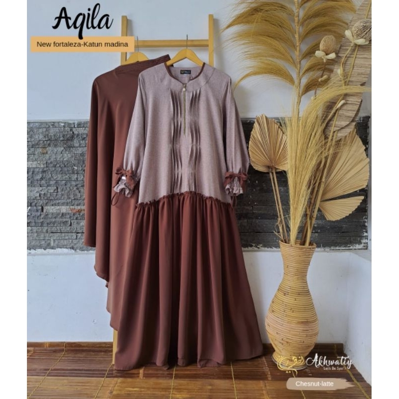 ⭐Alhusain⭐Gamis couple aqila gamis syari Gamis polos katun by akhwatiy