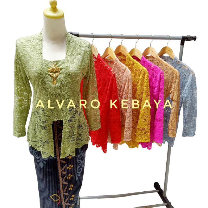 Atasan kebaya jadi brukat halus strait melar -  kutubaru stretch brokat modern real pict ready stock langsung pakai brukat halus best seller cantik murah kondangan wisuda baju jawa wanita tradisional