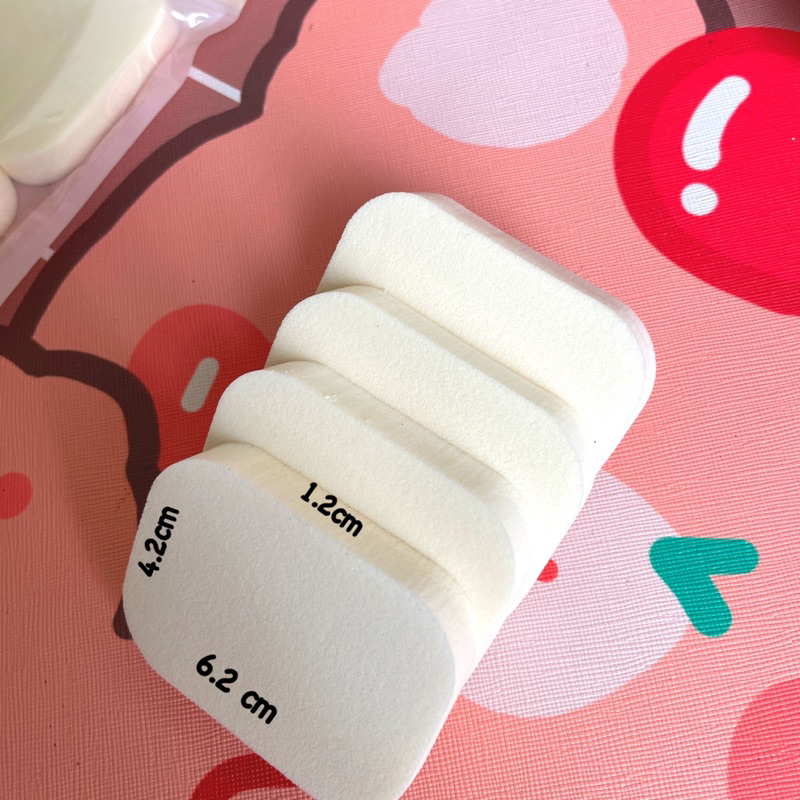 Spons Make Up Set  4 IN 1 Beauty Blender Sponge Bedak Isi 4 Pcs Powder Puff Foundation Makeup Puff Wajah Kemasan Plastik Import Murah Kualitas Tebal