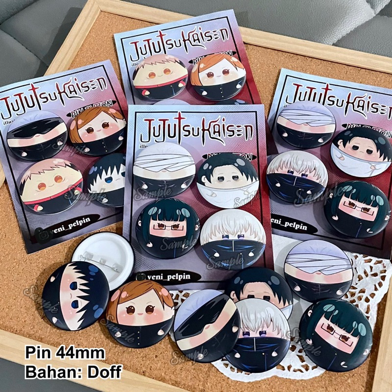 pin bros anime pin button brooch bross jujutsu kaisen yuta gojo gojou megumi maki toge set