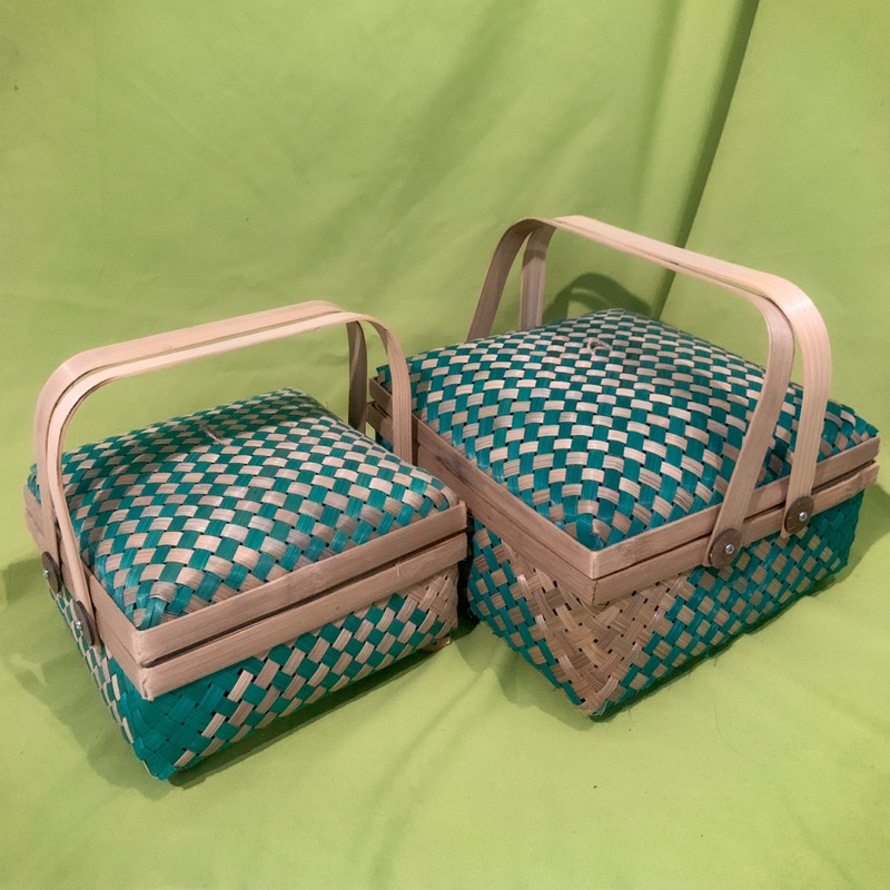 Keranjang sokase kotak,Box sokase, sokase bambu, box bambu, edisi lebaran