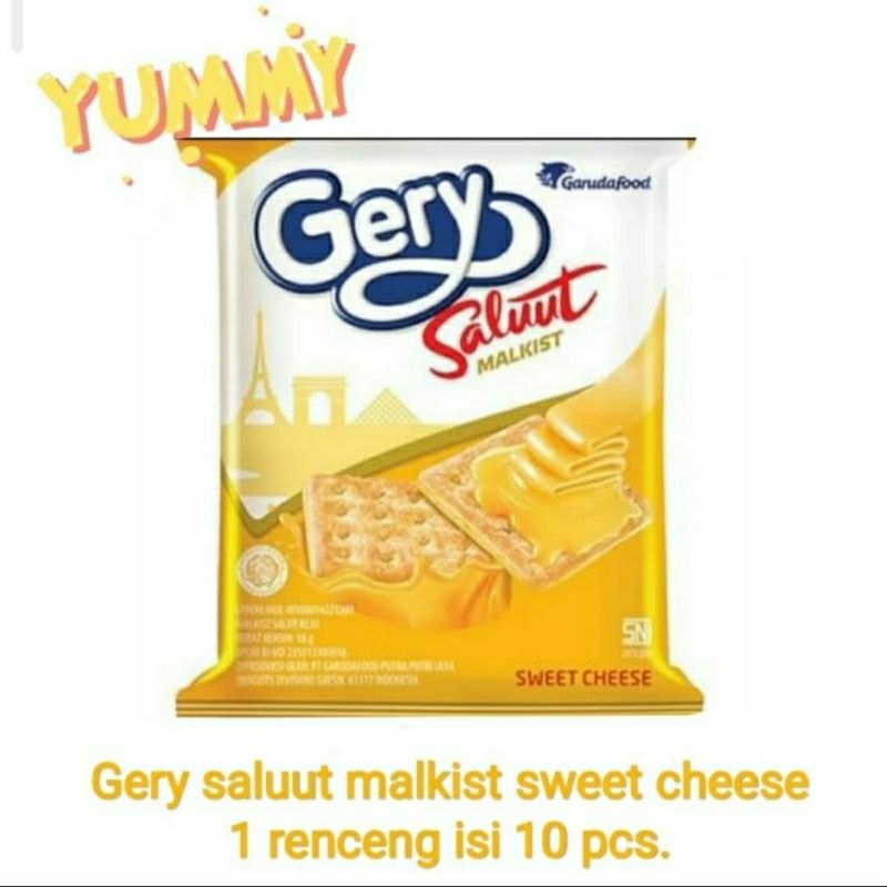 

gery saluut malkist keju sweet cheese | 1 renceng isi 10 bks