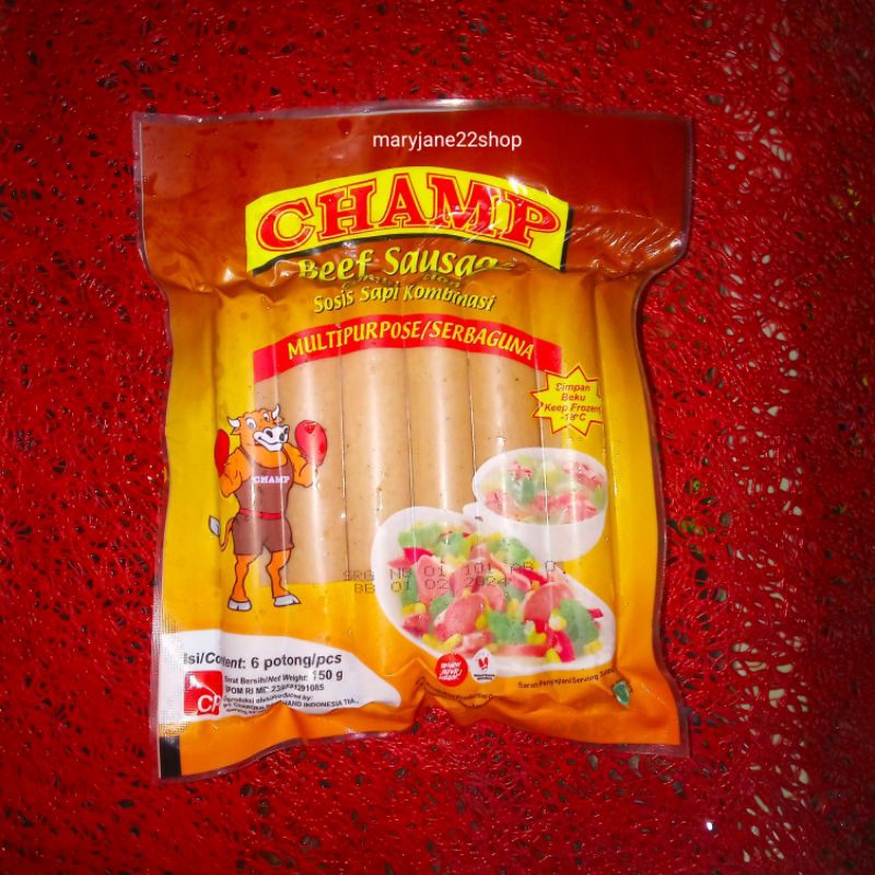 

Sosis Sapi Champ 150 gr isi 6