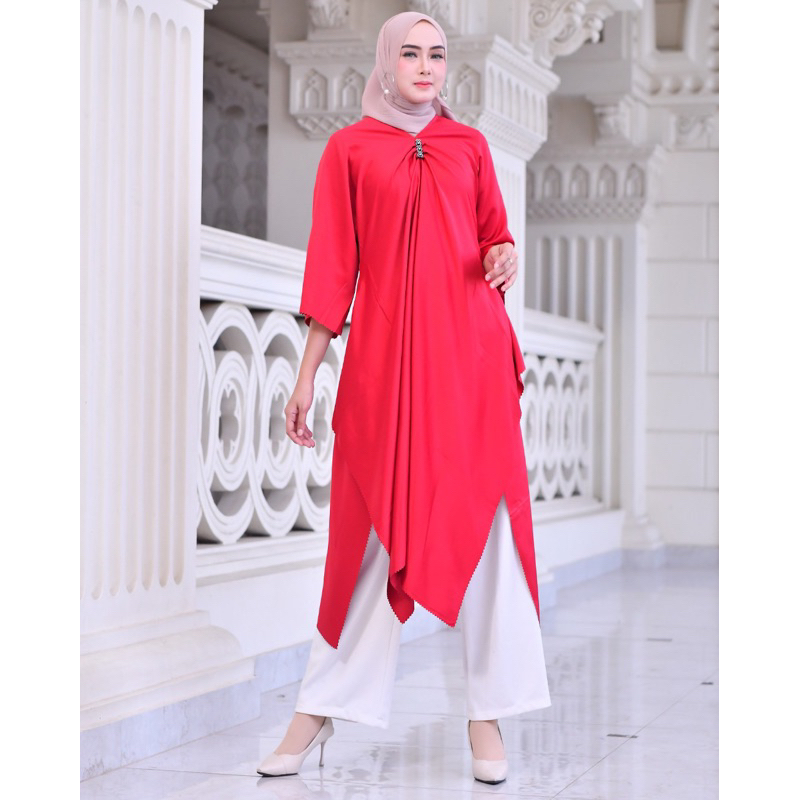 TUNIK POLOS/TUNIK KAFTAN/TUNIK KEKINIAN/TUNIK MAXMARA PREMIUM/DRESS WANITA/DRESS MURAH