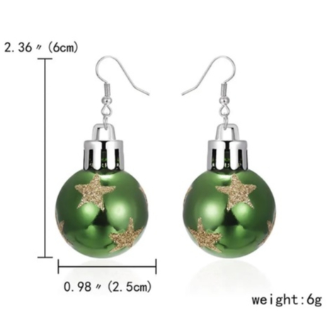 Anting Bola Natal Aksesoris lucu untuk Christmast earring accessories 2.5cm