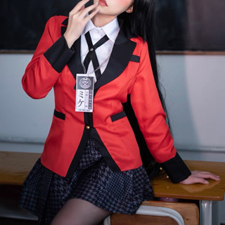 Image of ✨READY✨ Kakegurui Jabami Yumeko Cosplay Costume Fullset Blazer Kostum Anime Seifuku Gambler Compulsive