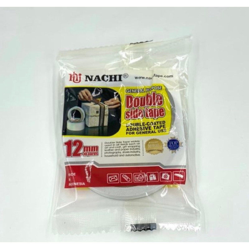 

Isolasi Selotip 2 Sisi Double Tape Nachi 1/2" inch (12mm x 10 yard)