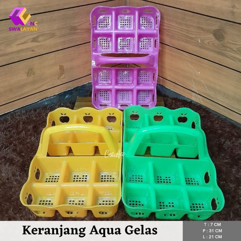 KD 1 Rak Aqua Gelas / Tempat Gelas Air Mineral / Rak Aqua 12 Slot / Keranjang Tempat Aqua Gelas / Rak Tenteng Aqua Gelas