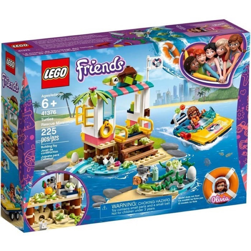 LEGO Original FRIENDS 41376 Turtle Rescue Mission - Mainan Anak Perempuan Lego Cewek Lego Kapal Kado