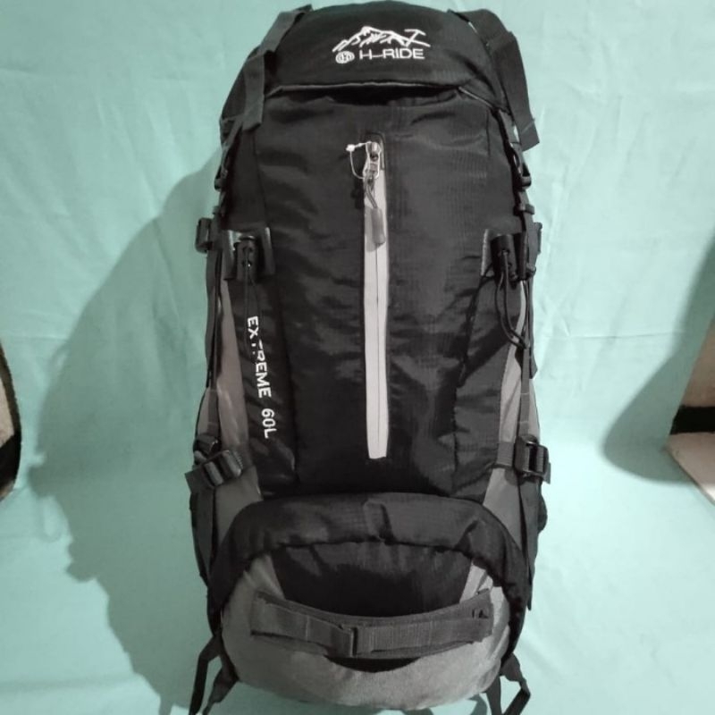 Tas Gunung H-ride 60L doubel Prame jaring di punggung Bonus coverbag